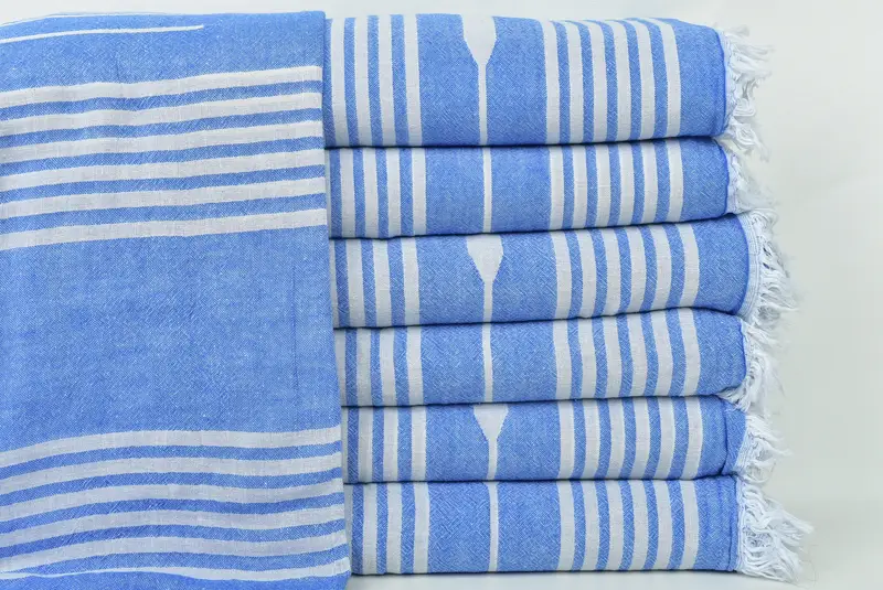 Monogram Blanket, 84x60 Cotton Patterned Towel, Housewarming Gift, Wedding Gift For Bride, Organic Beach Blanket, Organic Throw, Woven Throw Blanket - 2