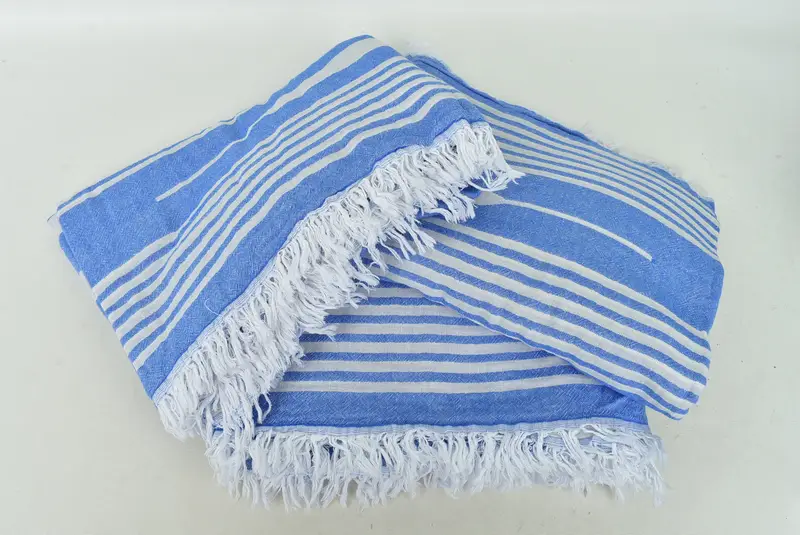 Monogram Blanket, 84x60 Cotton Patterned Towel, Housewarming Gift, Wedding Gift For Bride, Organic Beach Blanket, Organic Throw, Woven Throw Blanket - 7