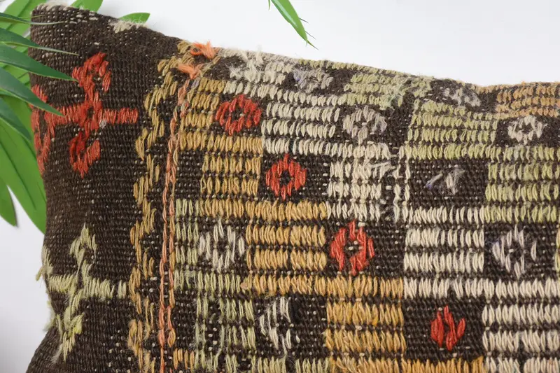Vintage Kilim Pillow Pillow Cover, 12x36 Orange Pillow Case, Pillow for Sofa, Home Decor Pillow, Boho Pillow Sham Cover, Cushion - 2
