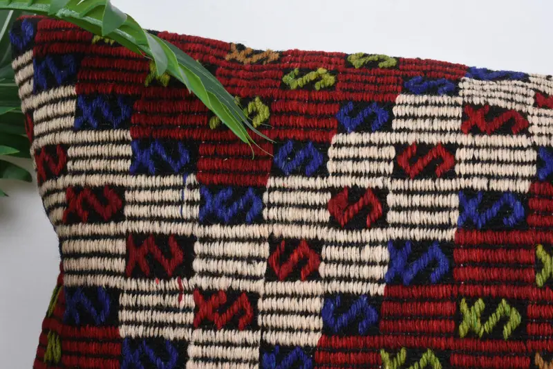 16x24 Red Cushion Cover, Vintage Kilim Throw Pillow, Turkish Pillow, Office Chair Pillow Case, Ethnical Kilim Rug Pillow, Pillow Case - 2