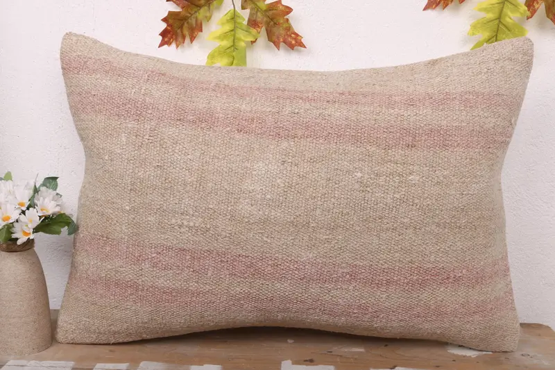 Gift Pillow, Patio Cushion Cover, Home Decor Pillow, Kilim Pillow Cover, Cushion, 16x24 Beige Cushion Case, One Of A Kind Cushion - 2