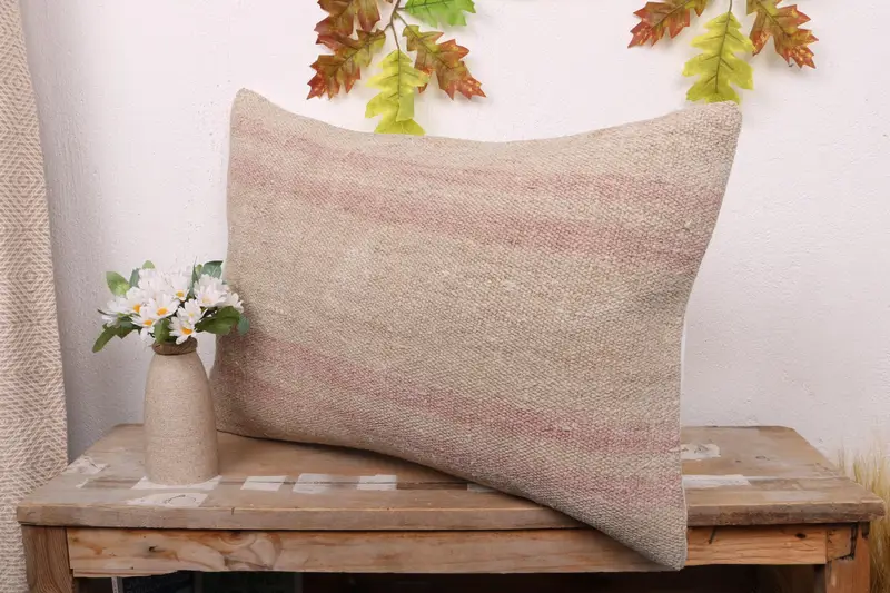Gift Pillow, Patio Cushion Cover, Home Decor Pillow, Kilim Pillow Cover, Cushion, 16x24 Beige Cushion Case, One Of A Kind Cushion - 4