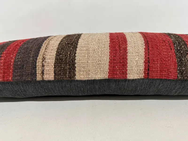 Kissen für Sofa, 12x36 rote Kissenbedeckung, Kilimkissen, Vintage Kilim Kissen Kissenschein, Loungewurfkissen, Kissenschein, Kilim Kissenbedeckung - 5