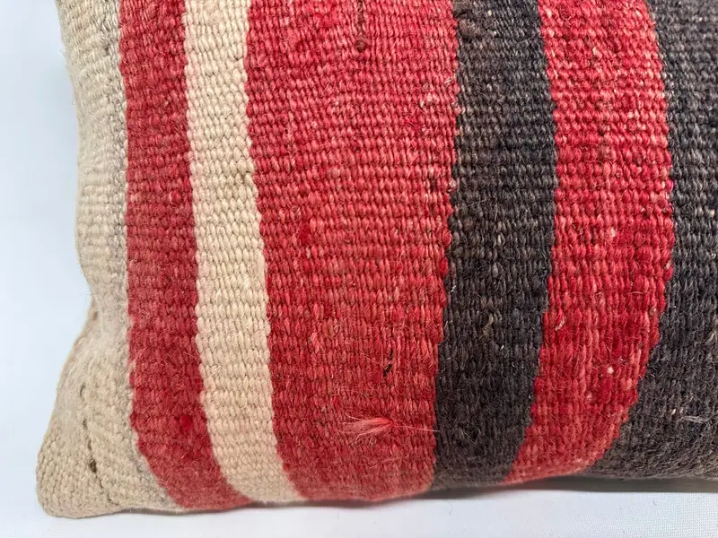 Kissen für Sofa, 12x36 rote Kissenbedeckung, Kilimkissen, Vintage Kilim Kissen Kissenschein, Loungewurfkissen, Kissenschein, Kilim Kissenbedeckung - 4