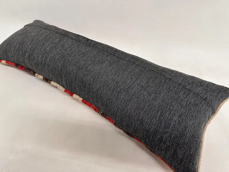 Kissen für Sofa, 12x36 rote Kissenbedeckung, Kilimkissen, Vintage Kilim Kissen Kissenschein, Loungewurfkissen, Kissenschein, Kilim Kissenbedeckung - 7