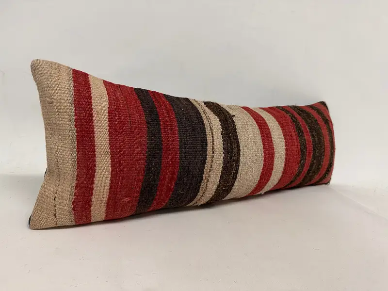 Kissen für Sofa, 12x36 rote Kissenbedeckung, Kilimkissen, Vintage Kilim Kissen Kissenschein, Loungewurfkissen, Kissenschein, Kilim Kissenbedeckung - 2