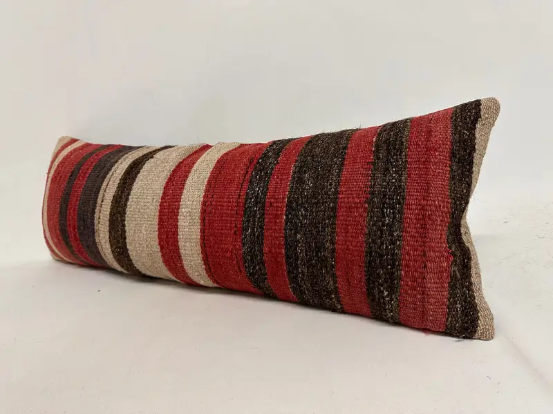 Kissen für Sofa, 12x36 rote Kissenbedeckung, Kilimkissen, Vintage Kilim Kissen Kissenschein, Loungewurfkissen, Kissenschein, Kilim Kissenbedeckung - 3