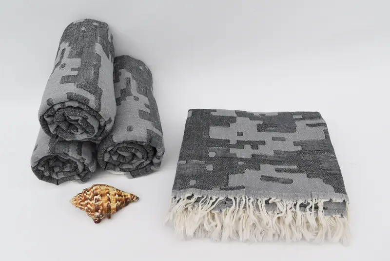 Spa havlu, Türk havlu seti, 68x36 pamuklu kamuflaj havlu, bekarlığa veda parti süslemeleri, nişan hediyesi, seyahat havlu, monogramlı plaj havlusu - 8