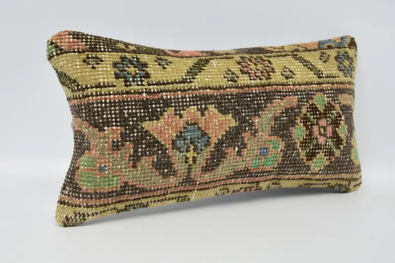 Gift Pillow, Personalized Gift Pillow Pillow Cover, Pillow Case, Kilim Cushion Sham, Vintage Kilim Throw Pillow, 8x16 Brown Pillow Sham - 3