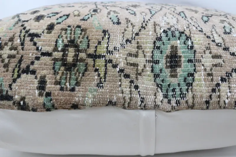 Ikat Pillow Case, Boho Pillow, Handmade Kilim Cushion, Cushion Cover, Pillow for Sofa, Handmade Throw Cushion, 32x32 Beige Cushion Case - 6
