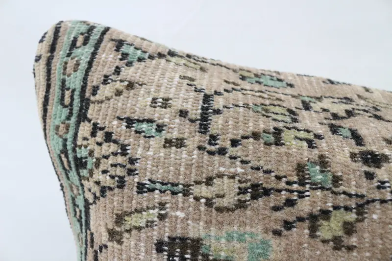 Ikat Pillow Case, Boho Pillow, Handmade Kilim Cushion, Cushion Cover, Pillow for Sofa, Handmade Throw Cushion, 32x32 Beige Cushion Case - 2