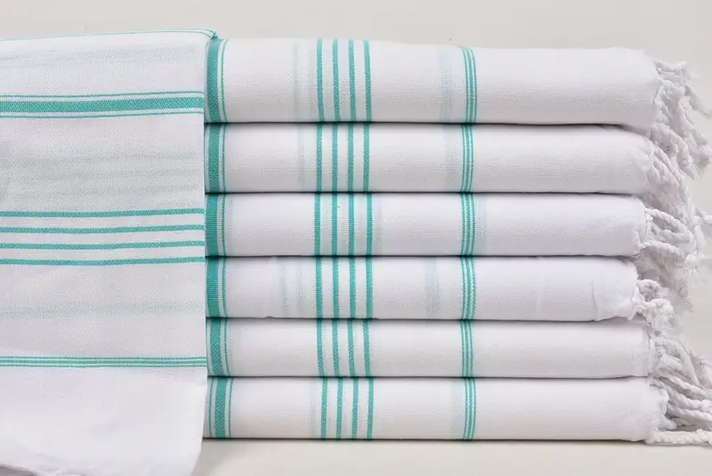 Personalized Bridesmaid Gift, Personalized Wedding Gift, 70x40 Cotton Striped Towel, Bachelorette Favor, Bridal Shower Gift, Custom Beach Towels - 1