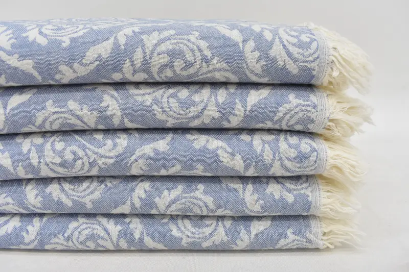 Blue Turkish Towel Cotton 40x22 Inches