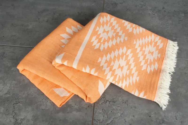 Monogram Blanket, Wedding Hand Made Gift, Bachelor Gift, Tablecloth, Housewarming Gift, Family Gift Basket, 84x56 Cotton Kilim Towel - 6