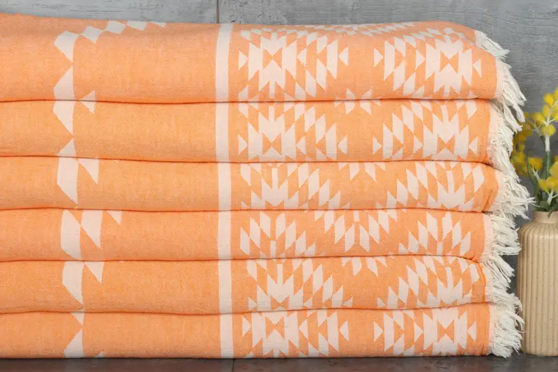 Monogram Blanket, Wedding Hand Made Gift, Bachelor Gift, Tablecloth, Housewarming Gift, Family Gift Basket, 84x56 Cotton Kilim Towel - 2