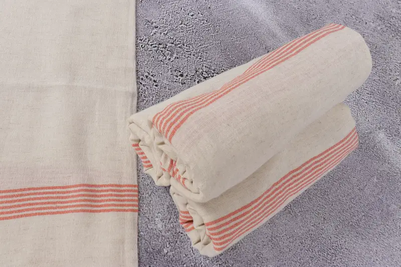 Personalised Gift, Gift For The Home Decor, Embroidered Beach Towel, Organic towel, Lightweight towel, Wedding Favors, 80x36 Cotton Striped Towel - 8