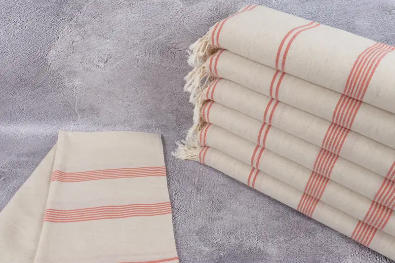 Personalised Gift, Gift For The Home Decor, Embroidered Beach Towel, Organic towel, Lightweight towel, Wedding Favors, 80x36 Cotton Striped Towel - 2