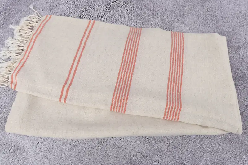 Personalised Gift, Gift For The Home Decor, Embroidered Beach Towel, Organic towel, Lightweight towel, Wedding Favors, 80x36 Cotton Striped Towel - 6