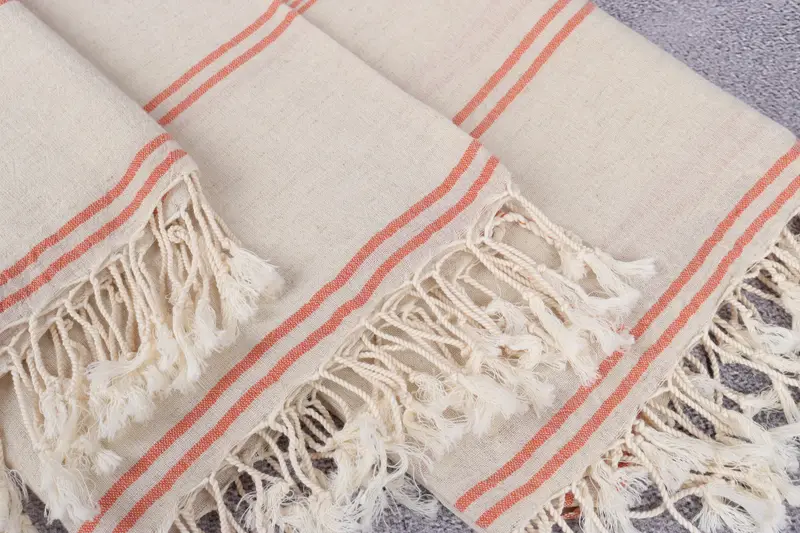 Personalised Gift, Gift For The Home Decor, Embroidered Beach Towel, Organic towel, Lightweight towel, Wedding Favors, 80x36 Cotton Striped Towel - 5