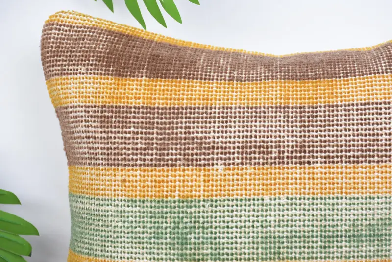 Outdoor Throw Pillow Cover, Kilim Pillow Cover, 14x14 Yellow Pillow, Pillow, Gift Pillow, Vintage Kilim Throw Pillow, Cozy Throw Pillow Cover - 2