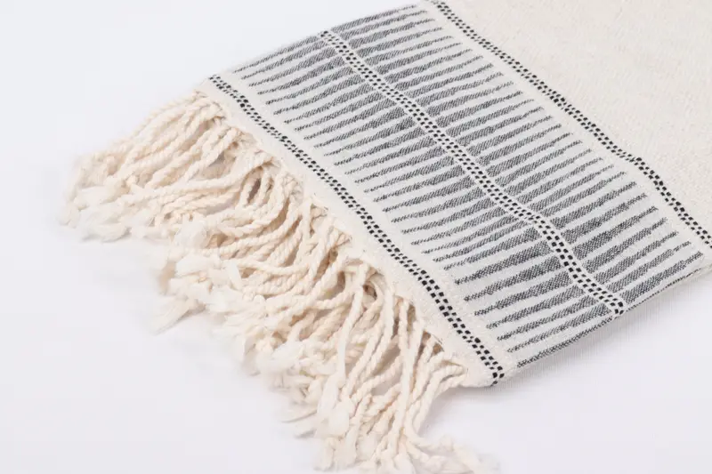 Handmade Turkish Towel, Bridal Gifts, Bridesmaid Towel, 70x40 Linen Striped Towel, Quick-dry towel, Embroidered Towel, Best Beach Towel - 7