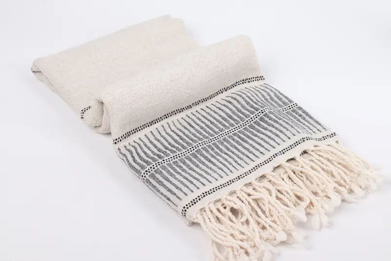 Handmade Turkish Towel, Bridal Gifts, Bridesmaid Towel, 70x40 Linen Striped Towel, Quick-dry towel, Embroidered Towel, Best Beach Towel - 6