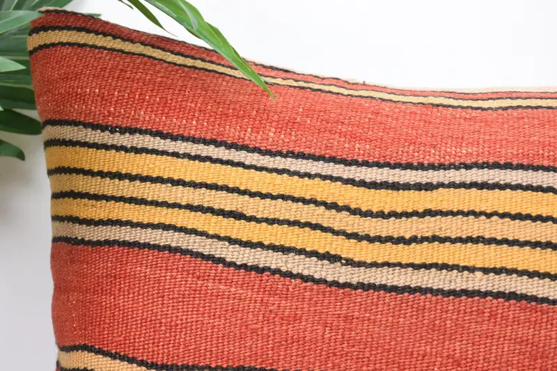 Interior Designer Pillow, 16x24 Red Cushion Case, Hippie Throw Cushion, Pillow Case, Pillow for Couch, Pastel Pillow Sham, Ethnical Kilim Rug Pillow - 2
