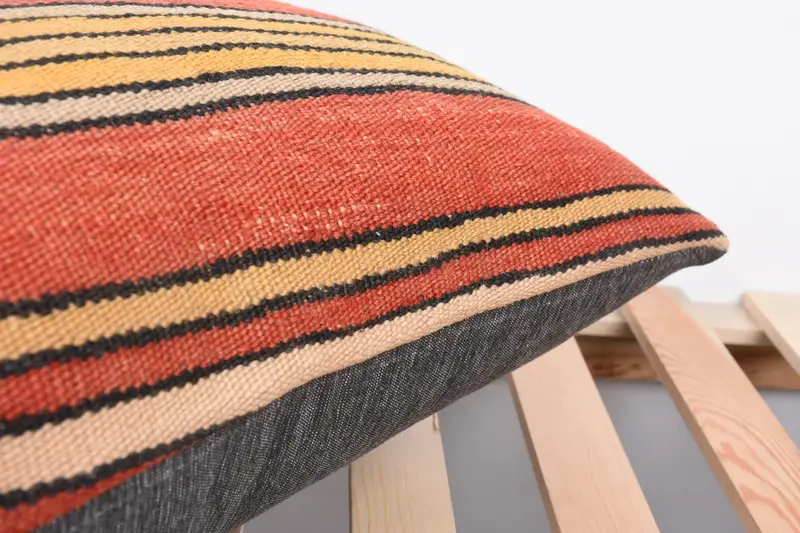 Interior Designer Pillow, 16x24 Red Cushion Case, Hippie Throw Cushion, Pillow Case, Pillow for Couch, Pastel Pillow Sham, Ethnical Kilim Rug Pillow - 7