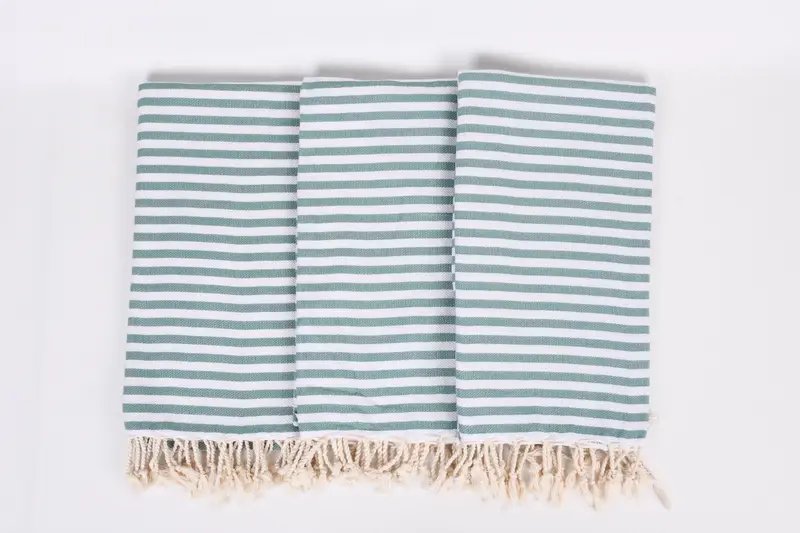 Gift For Her, Personalized Wedding Gift For Couple, Personalized Beach Towel, 70x40 Cotton Striped Towel, Beach towel, Monogram Turkish Bath Towel - 7