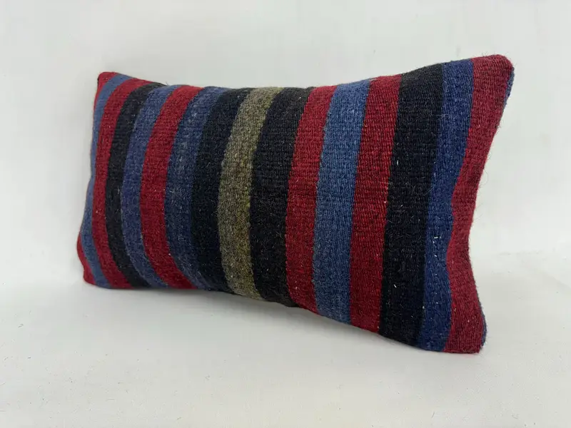 Vintage Pillow, Pillow Cover, 12x20 Red Cushion, Cozy Throw Pillow Sham, Ethnical Kilim Rug Pillow, Neutral Throw Cushion, Pillow for Couch - 4