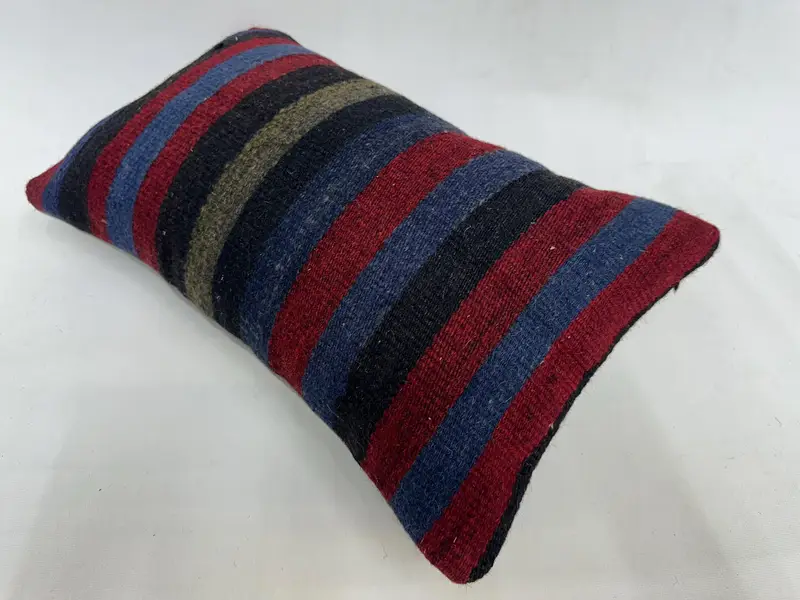 Vintage Pillow, Pillow Cover, 12x20 Red Cushion, Cozy Throw Pillow Sham, Ethnical Kilim Rug Pillow, Neutral Throw Cushion, Pillow for Couch - 6