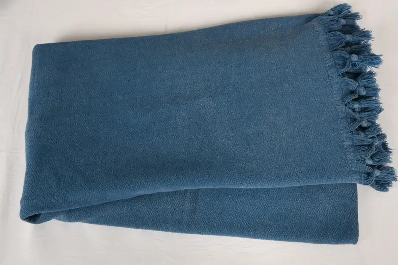 Monogram Blanket, 87x62 Cotton Herringbone Stonewashed Towel, Custom Beach Blanket, Throw Blanket, Woven Throw Blanket, Thanksgiving Tablecloth - 3