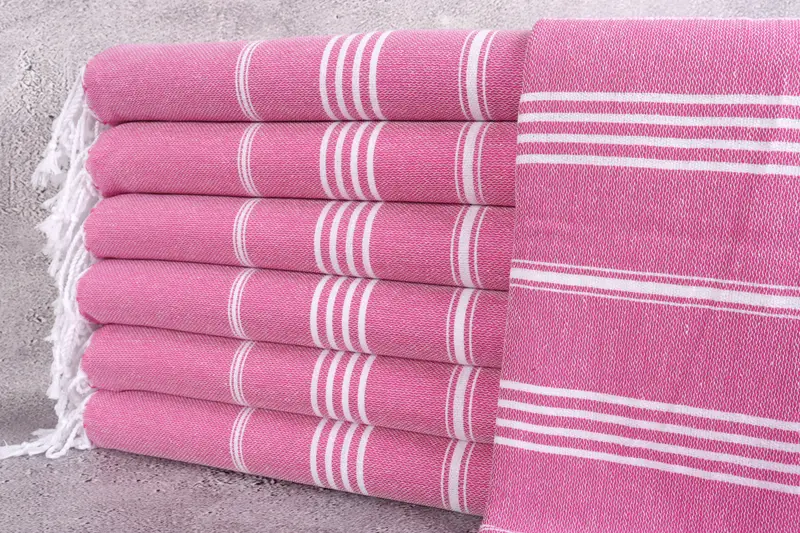 Wedding Gift Turkish Bath Towel, Striped Beige, 40x71 Inches