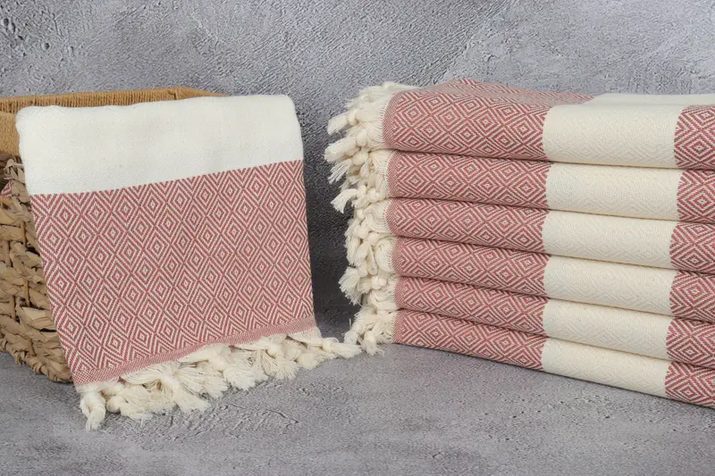 Organic towel, 70x40 Cotton Diamond Towel, Personalized Bridesmaid Gift, Handmade Gift, Xmas Gifts, Customized Turkish Towel, Peshtemal Towel - 3