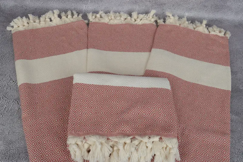 Organic towel, 70x40 Cotton Diamond Towel, Personalized Bridesmaid Gift, Handmade Gift, Xmas Gifts, Customized Turkish Towel, Peshtemal Towel - 4