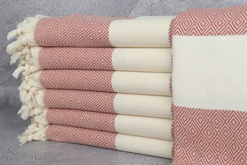 Organic towel, 70x40 Cotton Diamond Towel, Personalized Bridesmaid Gift, Handmade Gift, Xmas Gifts, Customized Turkish Towel, Peshtemal Towel - 1