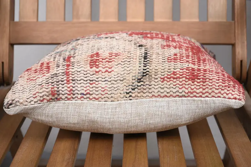 14x14 Red Pillow Cover, Pillow for Sofa, Rustic Cushion Cover, Accent Throw Pillow Case, Pillow Sham, Turkish Pillow, Vintage Pillow - 5