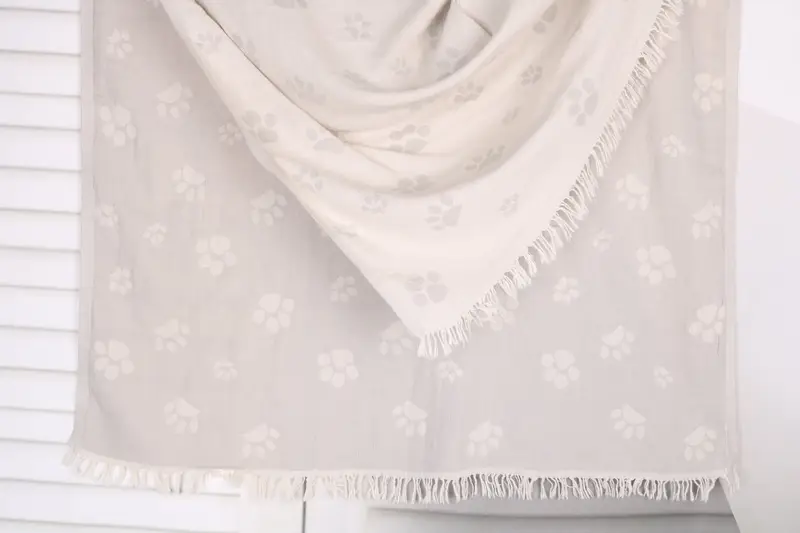 Turkish hand towel, 70x36 Cotton Paw Design Towel, Organic Towel, Guest Towel, Engagement Gift, Personalized Beach Towel, Personalized Gift - 1
