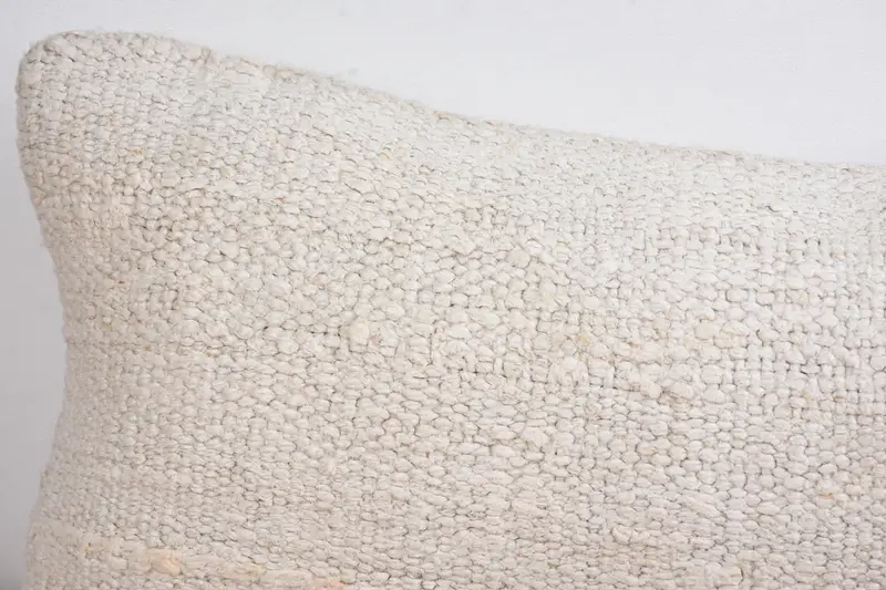 Pillow Cover, Vintage Throw Pillow Case, Authentic Pillow Case, 8x16 Beige Cushion, Kilim Pillow, Pillow for Couch, Turkish Pillow - 2