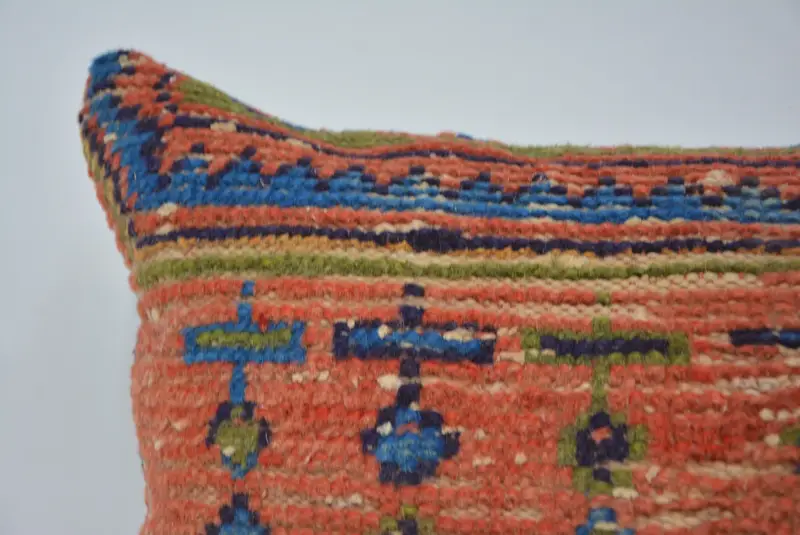 Orange & Beige Geometric Pillow, 20x28 Inches Decorative Pillow - 2