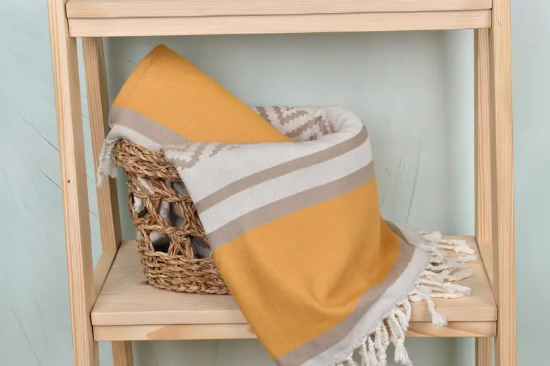 Memorial Gift, 70x36 Cotton Sun Design Towel, Gym Towel, Embroidered Towel, Bridesmaid Gift, Turkish Towel Beach, Peshtemal Towel, Embroidery Towel - 5