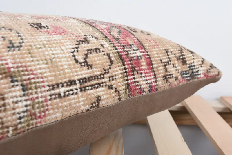 Bed Pillow Cover, Home Decor Pillow, 12x24 Beige Cushion Cover, Garden Pillow, Boho Pillow Sham Cover, Throw Kilim Pillow, Cushion Case - 7