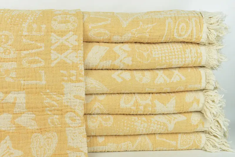 Bachelorette Party Favors, 98x76 Cotton Love Design Towel, Large Beach Towel Personalized, Wedding For Favor, Bridesmaid Gifts, Turkish Blanket - 2