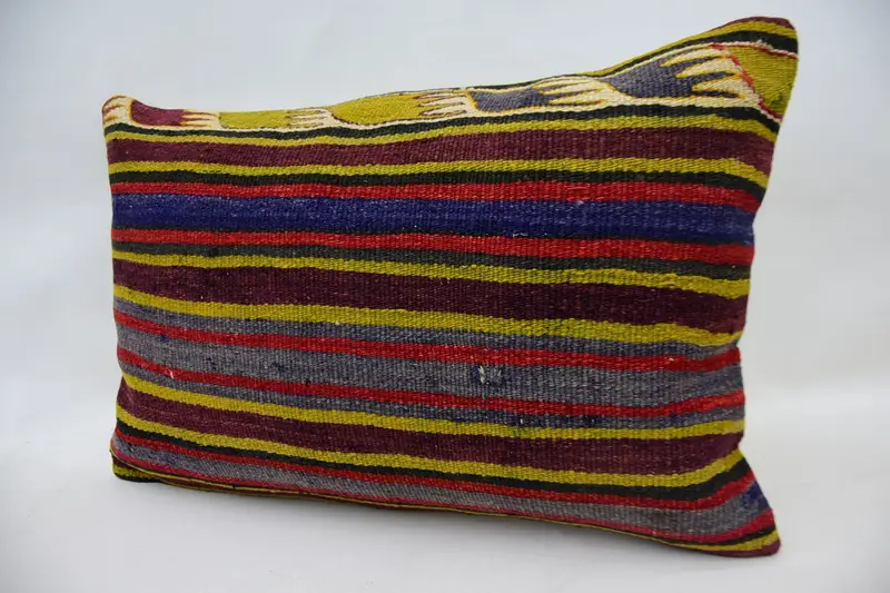 16x24 Green Cushion Case, Pillow Case, Interior Designer Pillow, Ethnical Kilim Rug Pillow, Pillow for Couch, Ethnic Pillow Cover Cushion Cover - 3