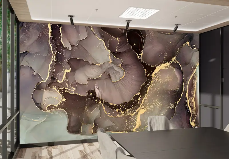 Zarif Baskılı Duvar Kağıdı: Modern Mekanlar için Soyut Mermer Lüksü