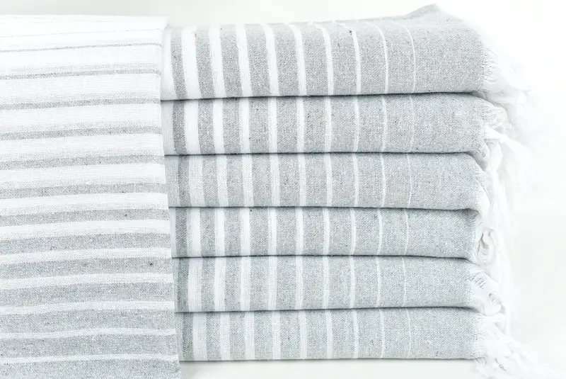 Personalized Gift For Him, 70x40 Cotton Striped Towel, Lightweight Turkish towel, Peshtemal Towel USA, Organic Turkish towel, Bridesmaid Gift Towel - 1