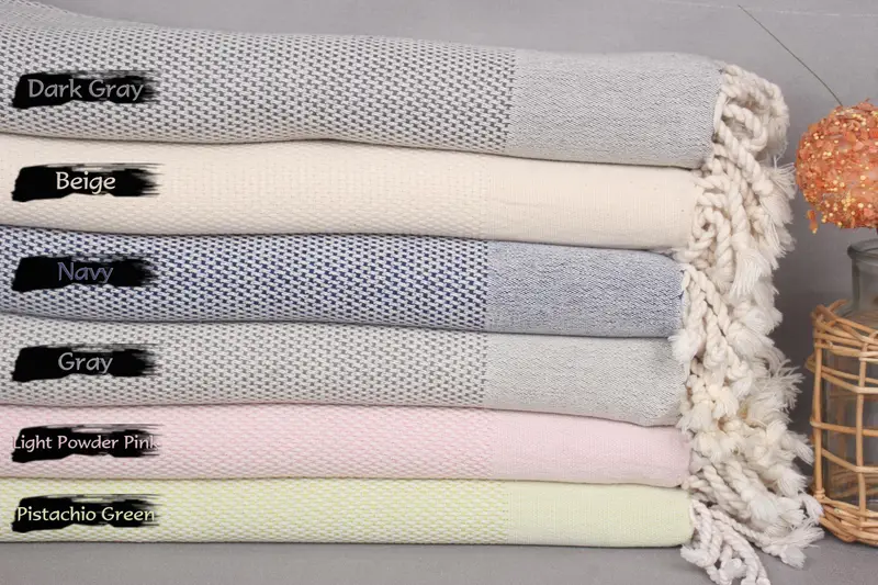 Scarf Towel, Personalized Gift, Quick-dry towel, Turkish Towel USA, Turkish Beach Towel Monogram, Valentines Day Gift, 70x40 Cotton Geometric Towel - 3