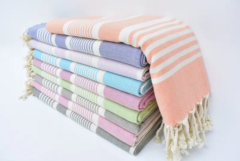 Bridesmaid Towel Turkish Organic Cotton Striped, 40x70 Inches