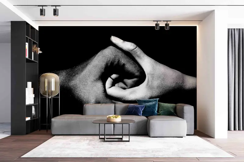 Modern Mural, Yin and Yang Wall Print, Handi Wall Paper, Custom Wall Paper, Peel And Stick Wallpaper, Motivation Wall Paper, 3D Wall Art, - 5