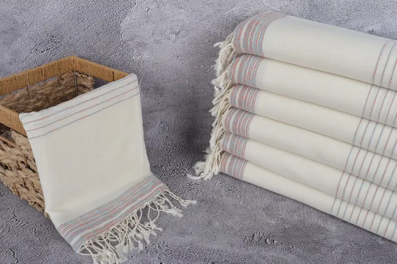 Gift For Her, Lightweight towel, 68x36 Cotton Striped Towel, Guest Towel, Personalized Turkish Towel, Personalized Gift For Her, Beach Wedding Favor - 3